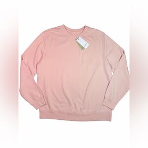 Goodfellow & Co Womens XL Light Pink Rose Crewneck Sweatshirt Cotton Scandigirl